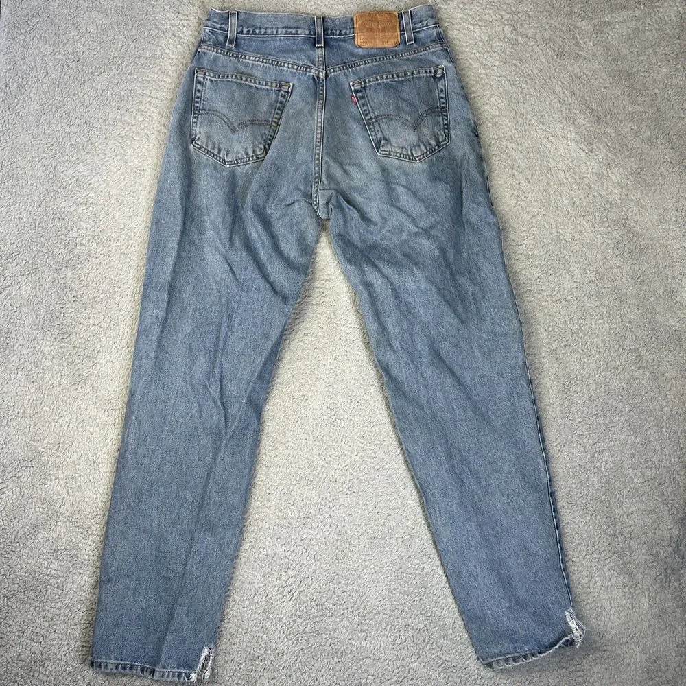 Vintage Levis 550 Jeans Mens 34x34 Blue Denim Pants‎ Paint Stain Distressed Y2K